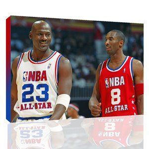 JORDAN AND KOBE CANVAS WALL ART READY TO HANG